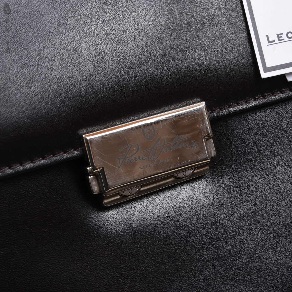 Pierre Waldon Leather Briefcase/Attaché - Brown