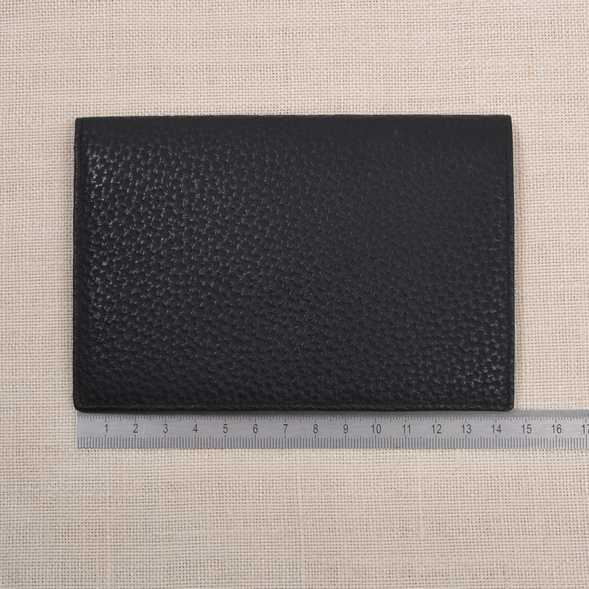 NOS Luxury Leather Travel Wallet Unsigned F. Schulz ca. 10cm - Black