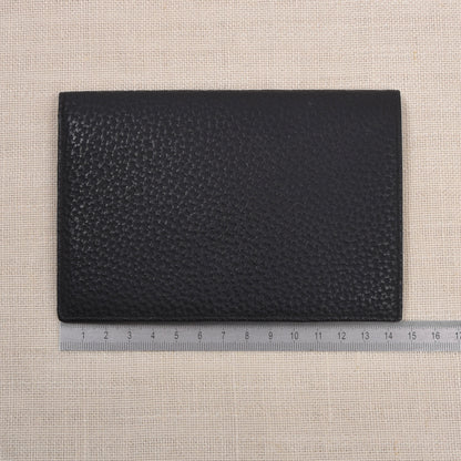 NOS Luxury Leather Travel Wallet Unsigned F. Schulz ca. 10cm - Black