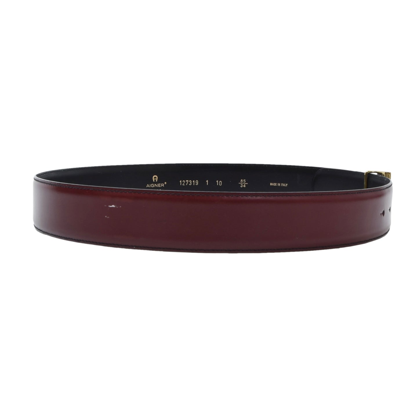 Etienne Aigner Leather Belt Size 85/34 ca. 100cm - Brown-Burgundy