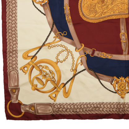Vintage Altea Seidentuch 86,5 cm x 87,5 cm - Sattel
