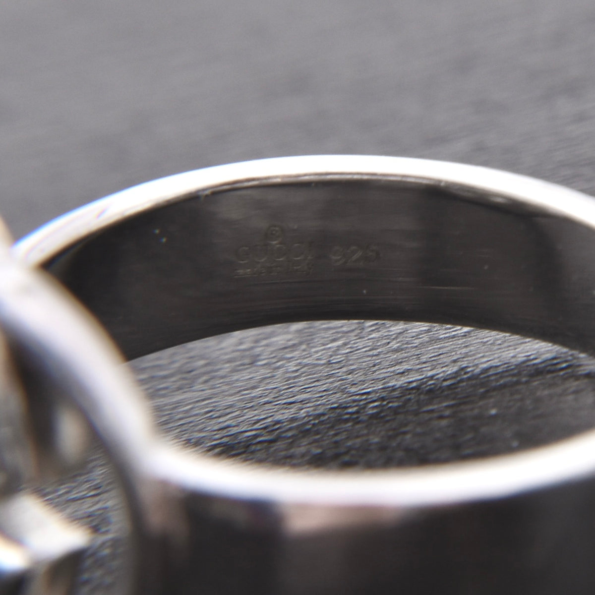 Vintage Gucci .925 Sterlingsilber GG Ring Ø 18mm