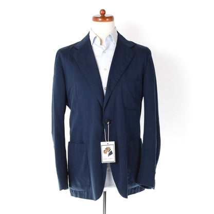 Kiton Napoli Cotton Jacket Size 54 ca. 58cm - Blue