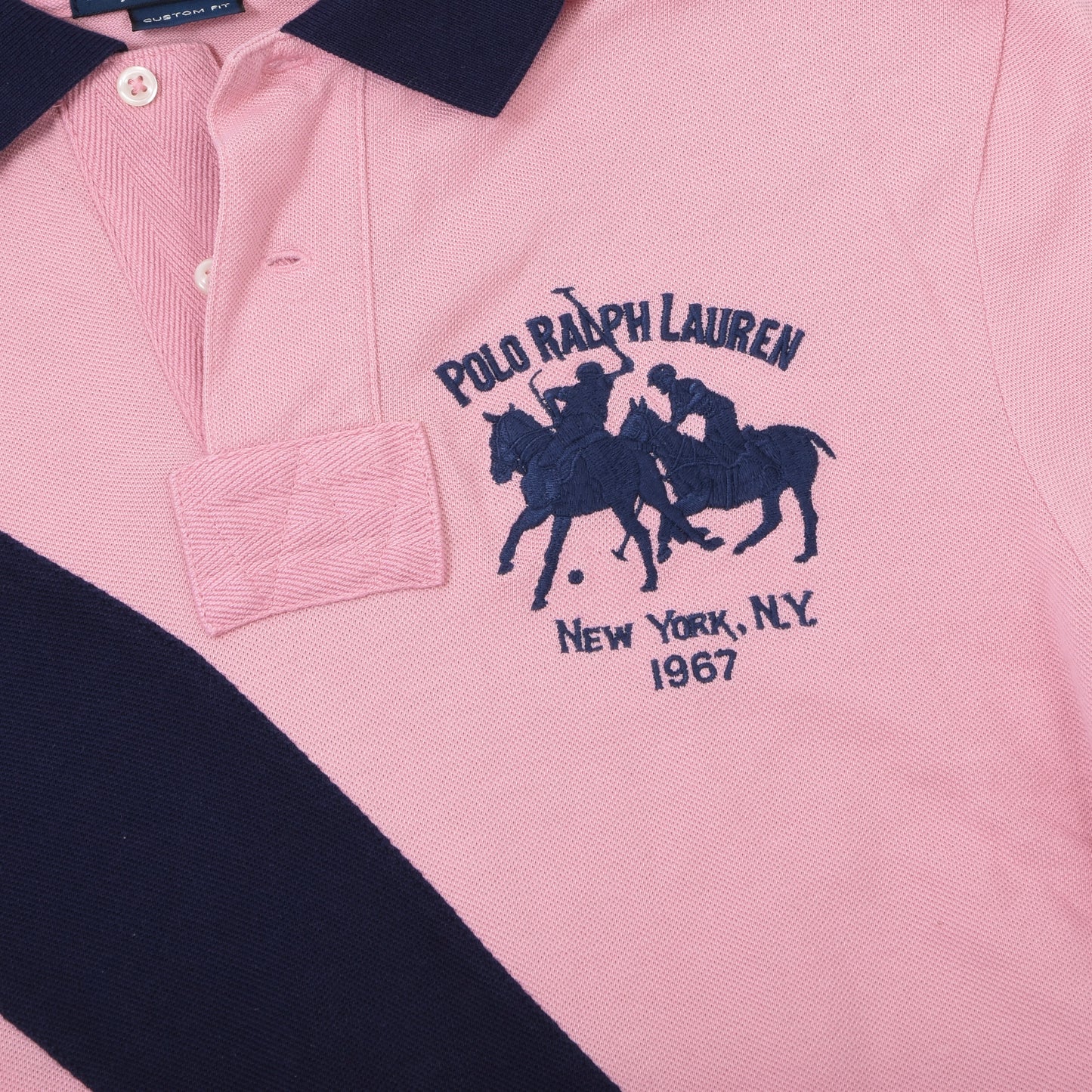 Polo Ralph Lauren 3x Polo Shirts Custom Fit ca. 47-49cm - White/Pink/Blue