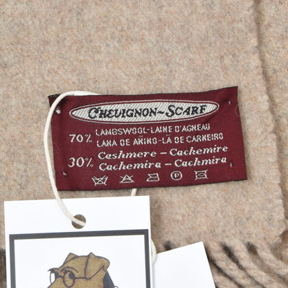 Chevignon 70% Wool 30% Cashmere Scarf ca. 133cm - Oatmeal-Beige