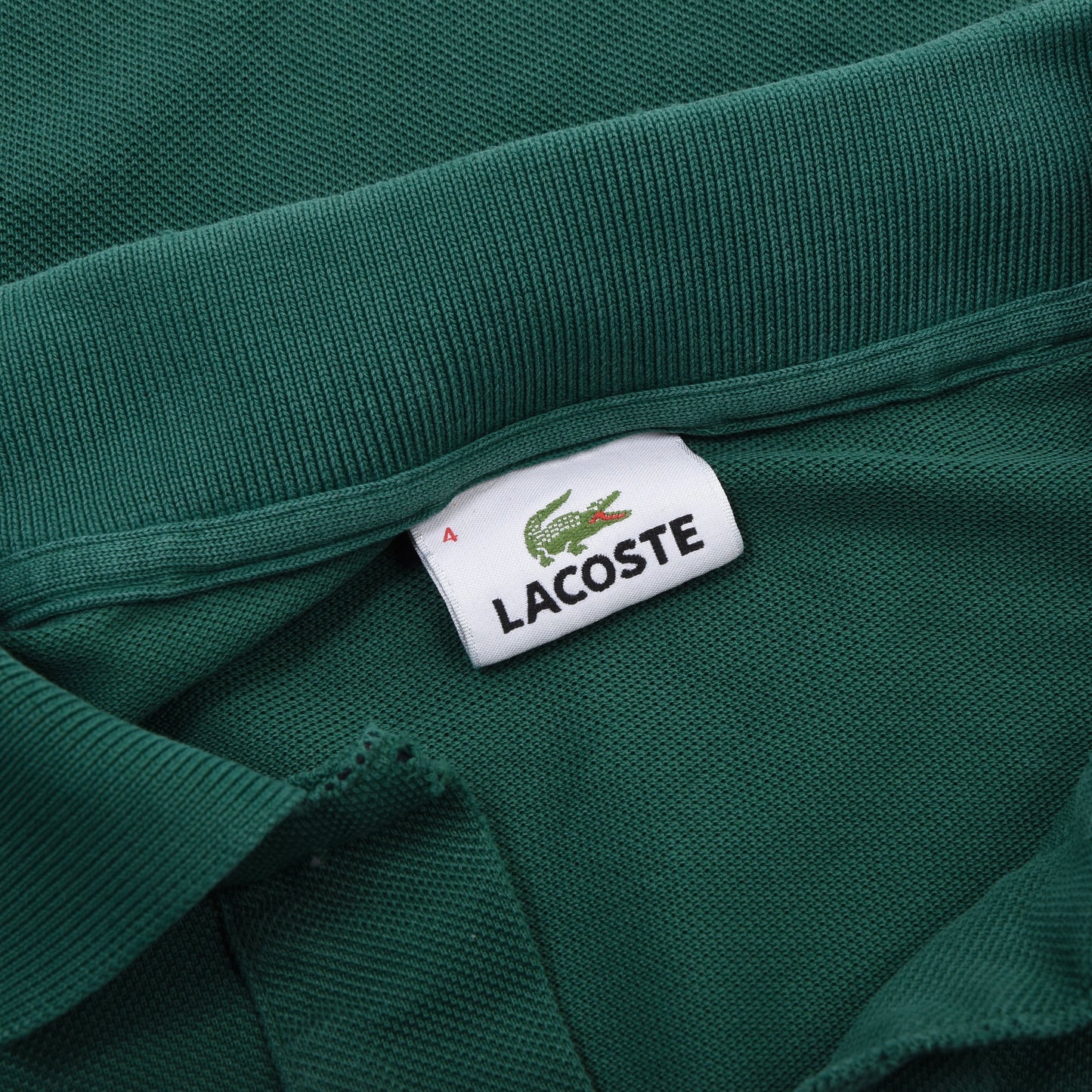 Vintage Lacoste 3er Polo-Shirts Made in France Größe 4 ca. 50,5-54cm - Petrol/Rot/Grün