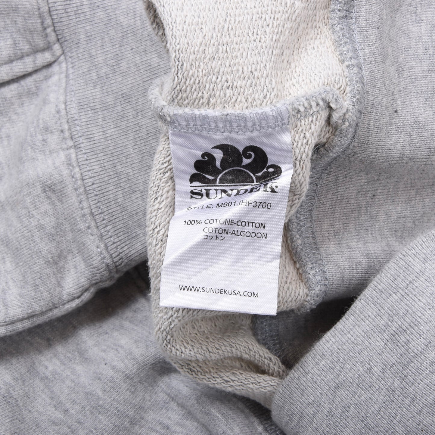 Sundek Zip Hoodie Size L ca. 54.5cm - Grey