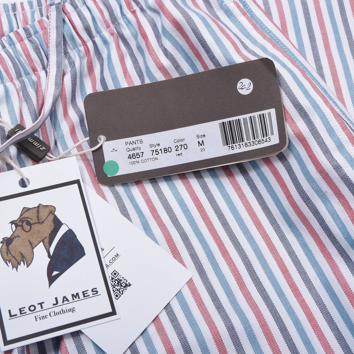 Neue Zimmerli Baumwoll-Pyjamahose, Größe M, gestreift