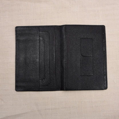 NOS Luxury Leather Travel Wallet Multi Pocket ca. 11cm - Black