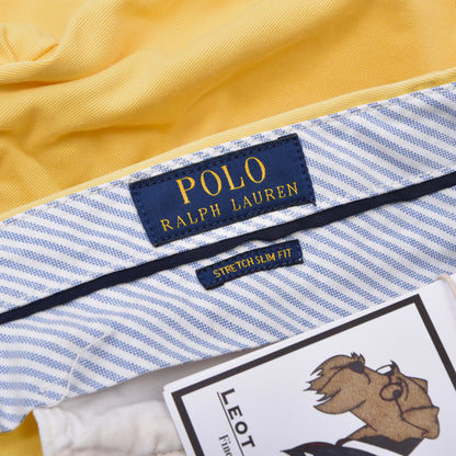 Polo Ralph Lauren Pants Size 34/32 Stretch Slim Fit ca. 44cm - Canary Yellow