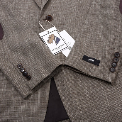 Hugo Boss Jacke aus Wolle-Leinen-Mischung Größe 48 Brust ca. 53cm - Hellbraun