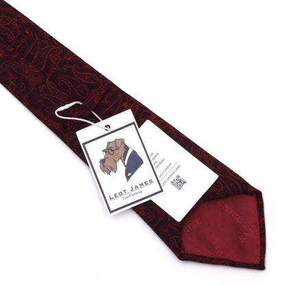 Knize Wien Vintage Wollchallis Krawatte 135cm - Rot Paisley