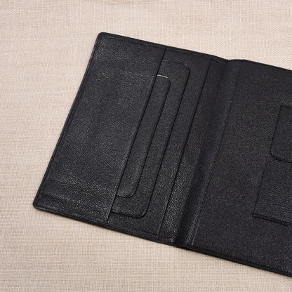 NOS Luxury Leather Travel Wallet Multi Pocket ca. 11cm - Black