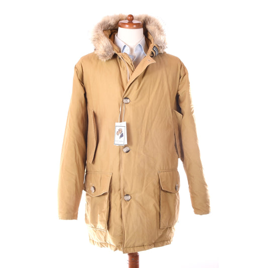 Woolrich Arctic Parka Feat. Coyote Hood Größe M ca. 62cm - Beige/Tan