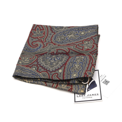 Classic Vintage Seide Einstecktuch 30,5 cm  Made in Italy- Large Paisley