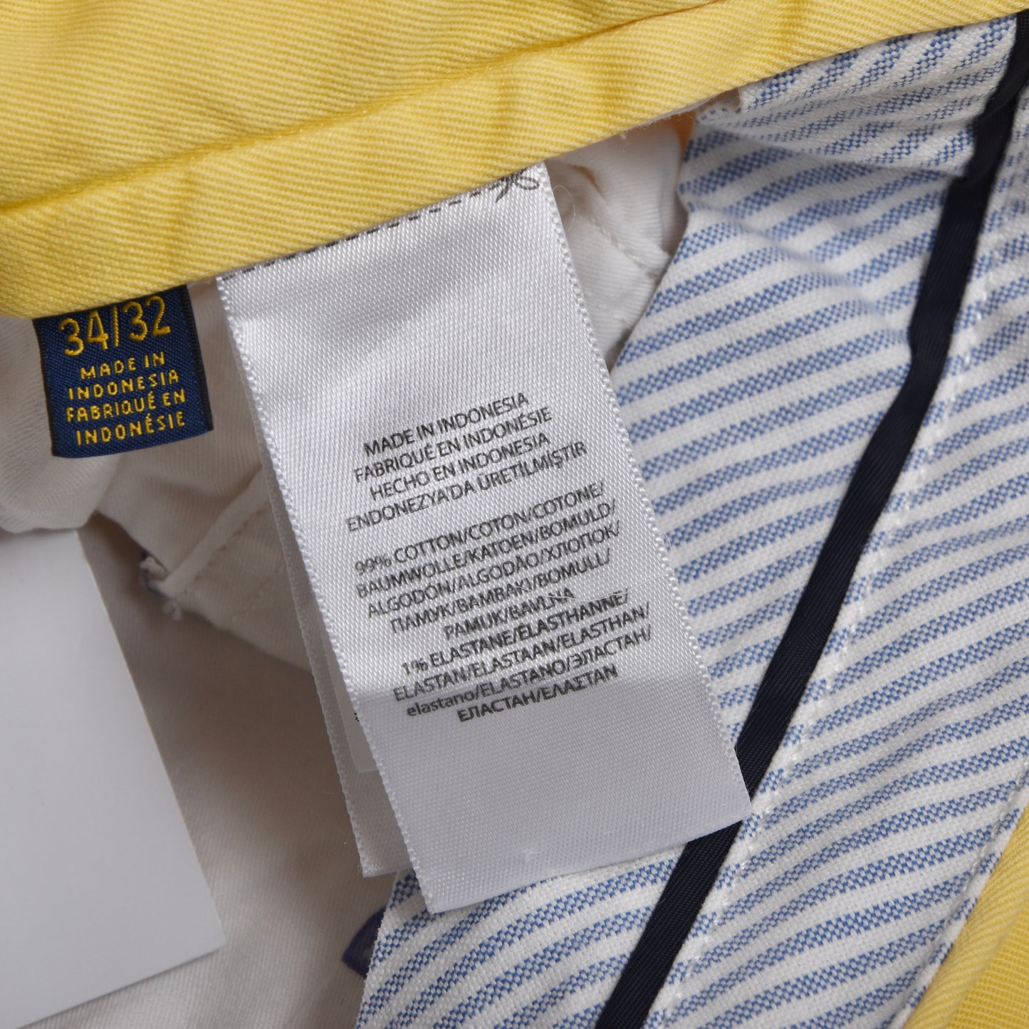 Polo Ralph Lauren Pants Size 34/32 Stretch Slim Fit ca. 44cm - Canary Yellow