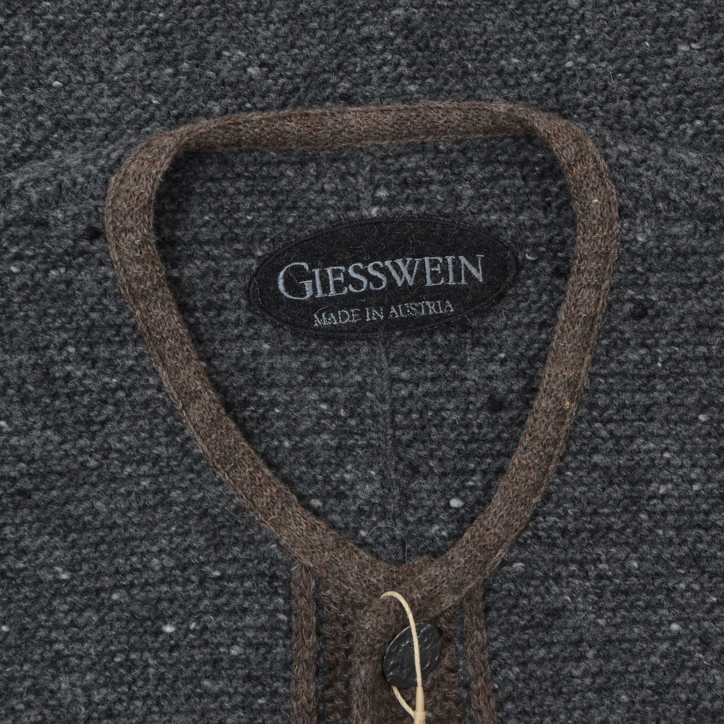 Giesswein Wool Sweater Vest/Trachtenweste Size 54 - Grey