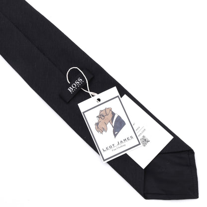 Hugo Boss Krawatte Wolle-Seide ca. 138.5cm/8.5cm - Anthrazit/Schwarz