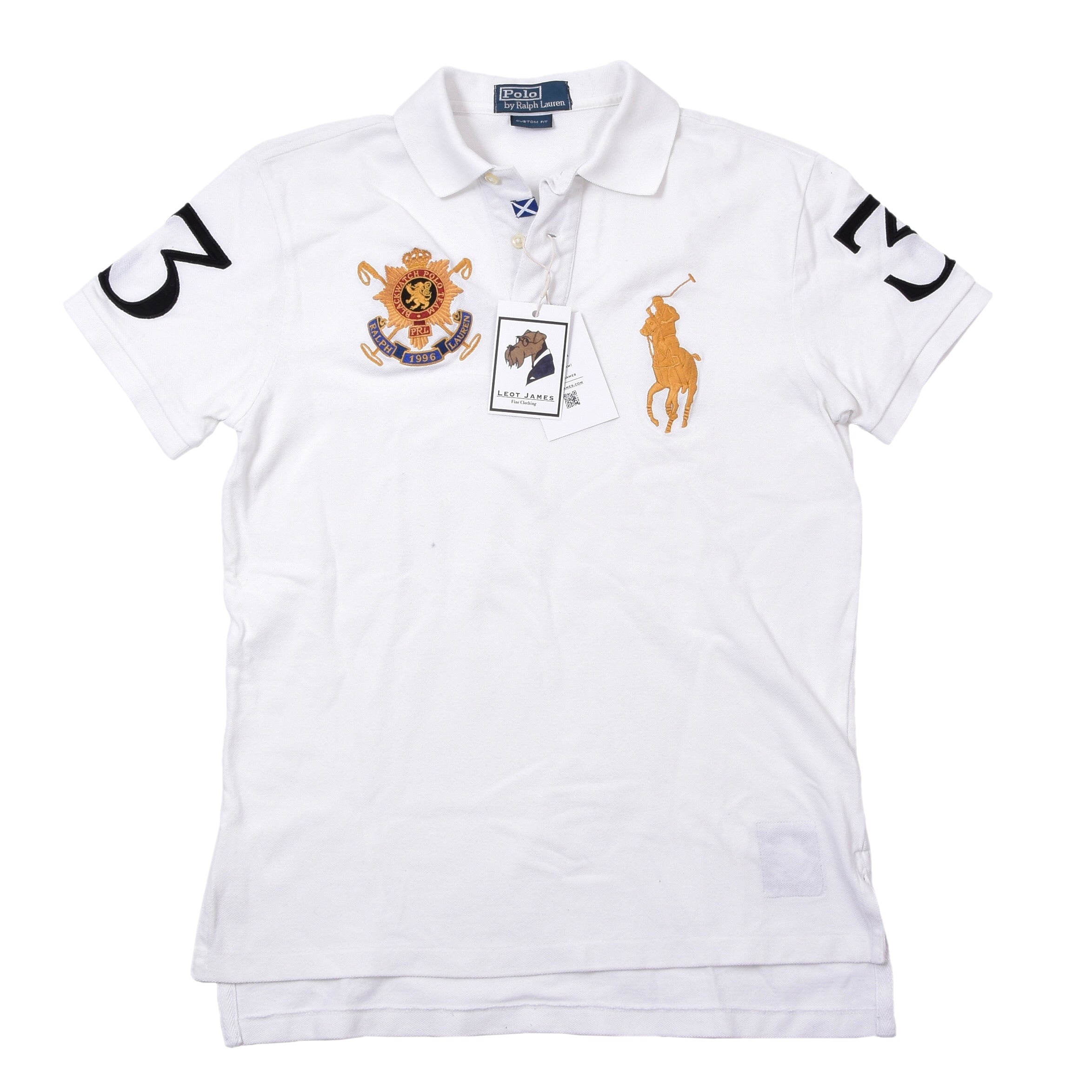 Polo Ralph Lauren 3x Polo Shirts Custom Fit ca. 47-49cm - White