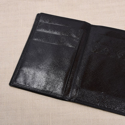 NOS Luxury Leather Travel Wallet Multi Pocket ca. 11cm - Black