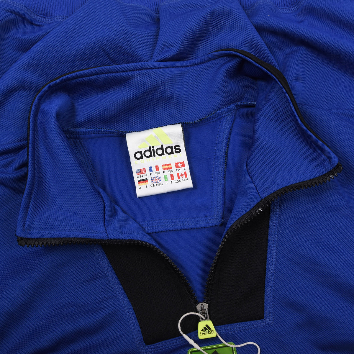 Vintage 1990er Adidas Equipment Pullover Gr. M - Königsblau