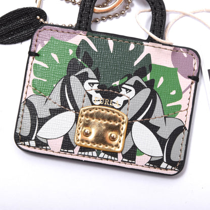 Furla Leather KeychainLuggage Tag - Gorillas