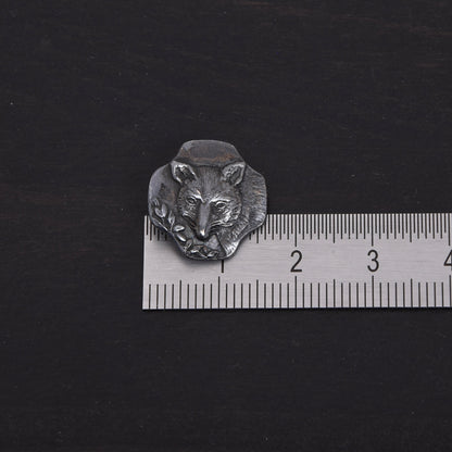 9x .800 Silver Trachten Buttons ca. 18.97g - Hunting Motif