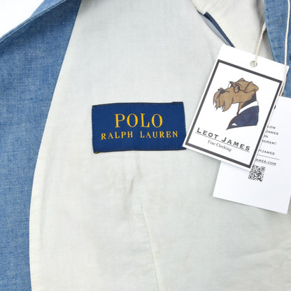 Polo Ralph Lauren Chambray Waistcoat/Vest Size 40R - Blue