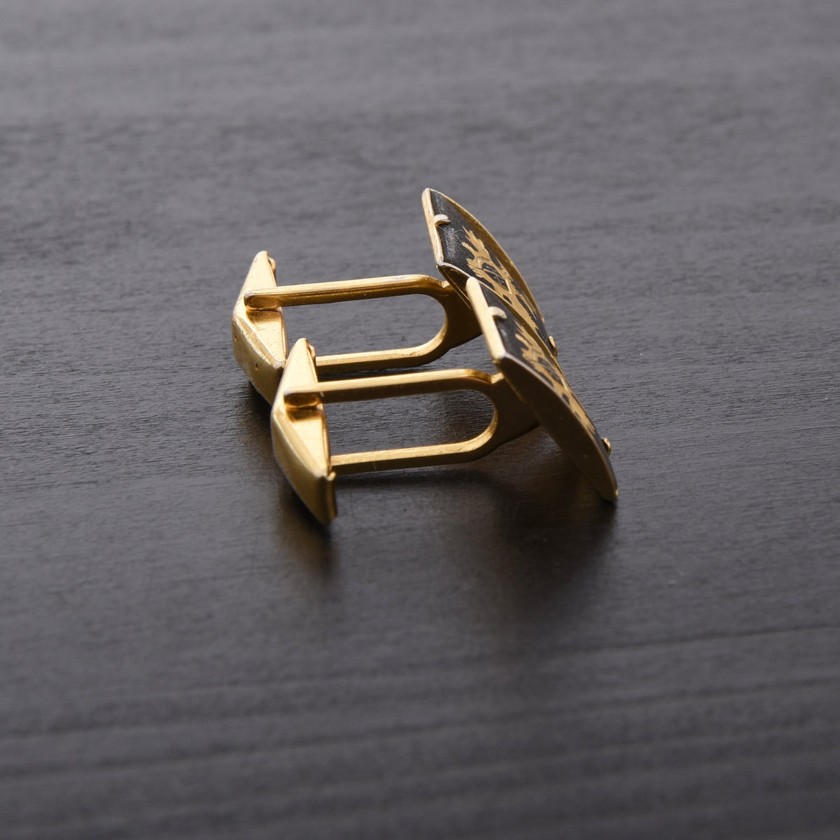 Vintage Habsburg Stle Cufflinks - Black & Gold