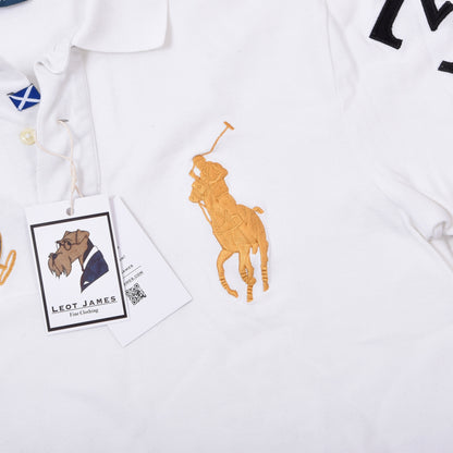 Polo Ralph Lauren 3x Polo Shirts Custom Fit ca. 47-49cm - White/Pink/Blue