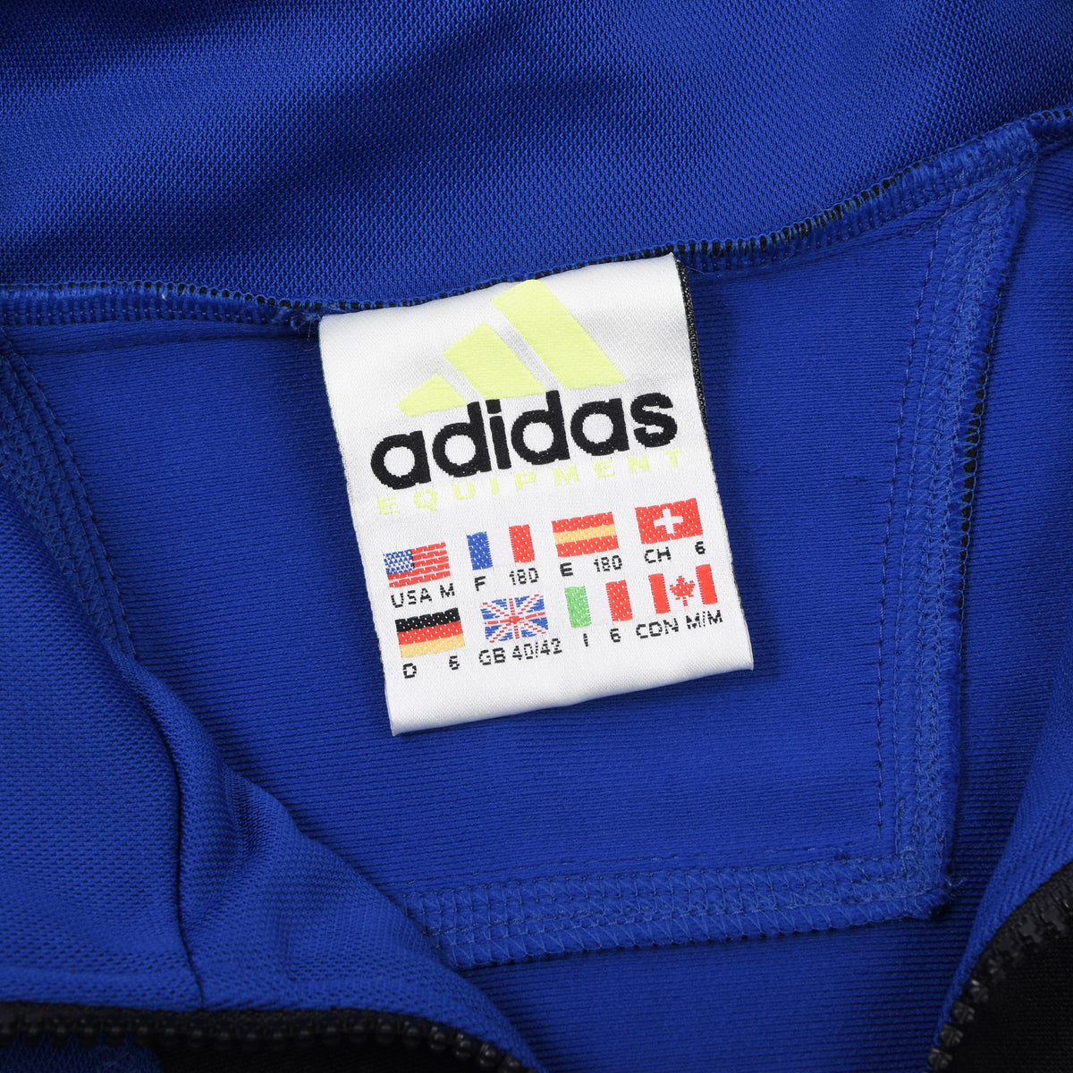 Vintage 1990er Adidas Equipment Pullover Gr. M - Königsblau