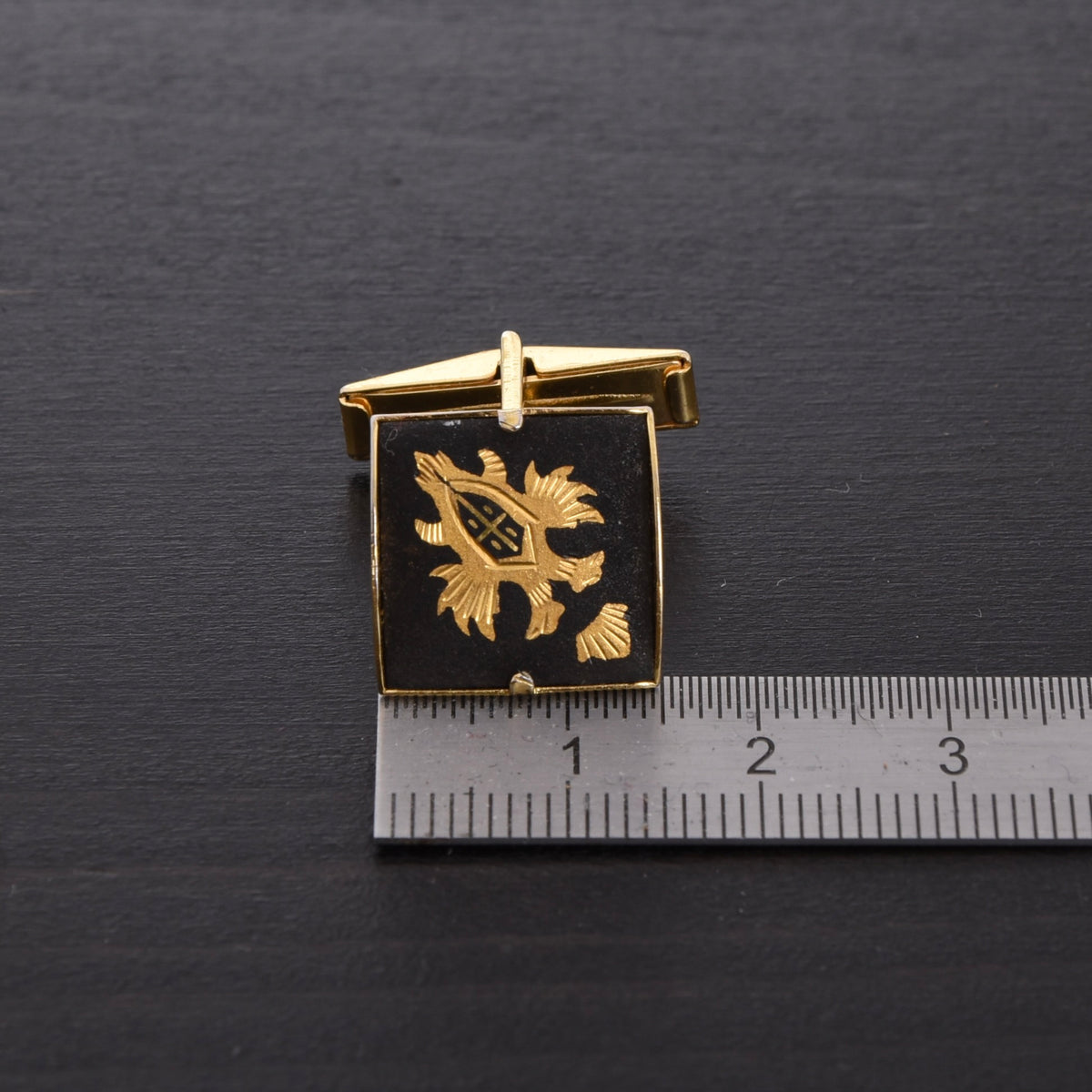 Vintage Habsburg Stle Cufflinks - Black & Gold