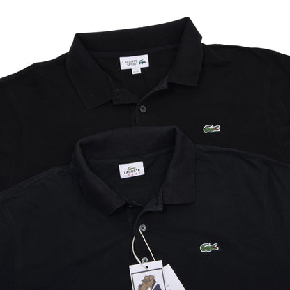 Lacoste Sport 2x Polo Shirts Size 7/US XXL ca. 62-62.5cm - Black