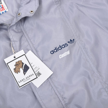 Vintage Adidas Castrol Nylon Blouson/Jacke Größe D54 ca. 63cm - Grau