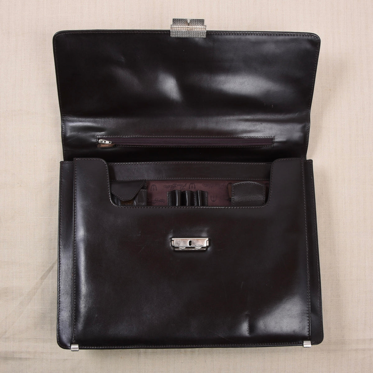 Pierre Waldon Leather Briefcase/Attaché - Brown