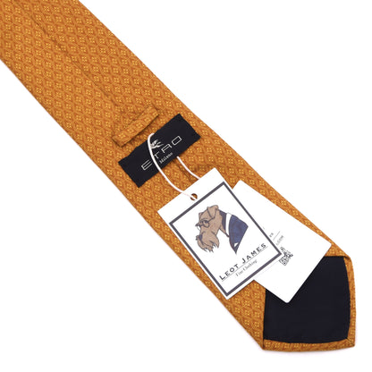 Etro Milano Seidenkrawatte Made in Italy - Ocker/Orange