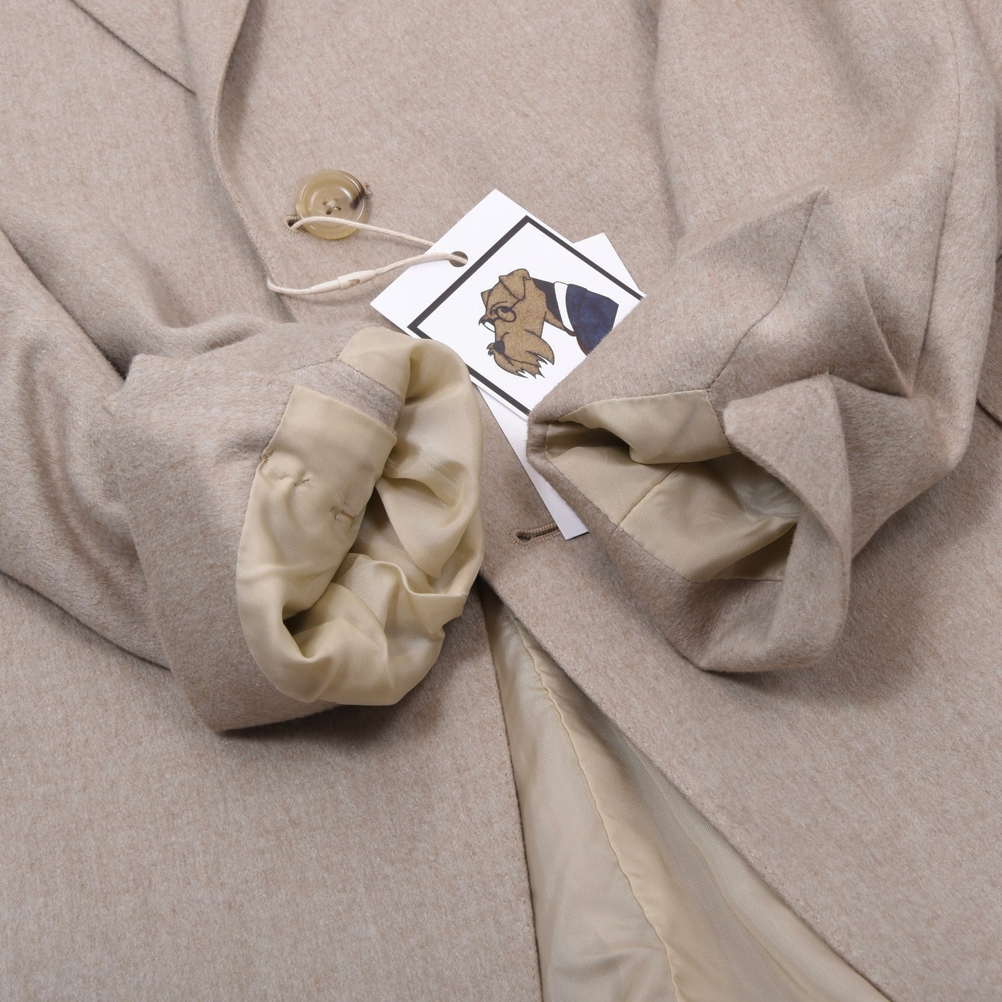 Z Zegna Light 50/50 Kamel-Seide Jacke Brust ca. 50,5 cm - Beige