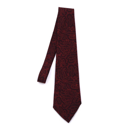 Knize Wien Vintage Wollchallis Krawatte 135cm - Rot Paisley