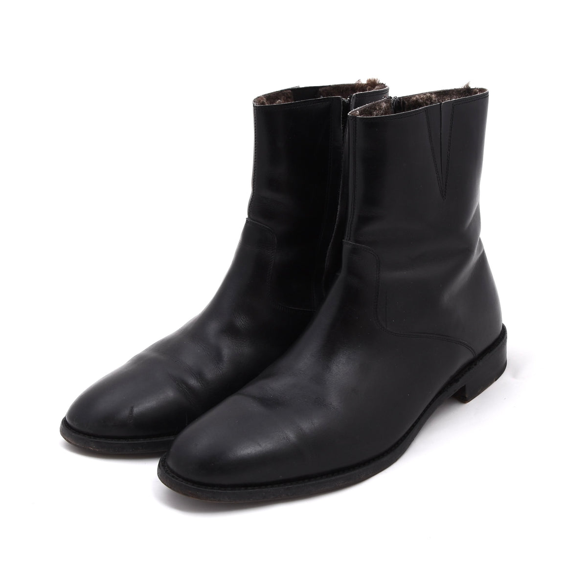 Cordwainer Lammfell Futter Stiefel Gr. 10 – Schwarz