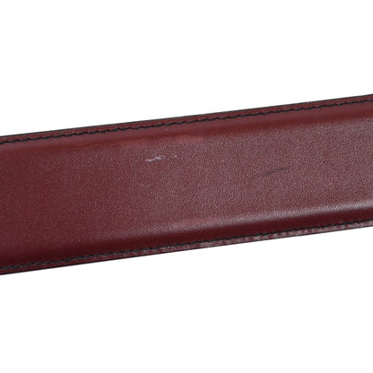 Etienne Aigner Leather Belt Size 85/34 ca. 100cm - Brown-Burgundy