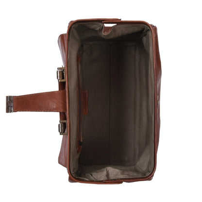 Die Fargo Leder Arzttasche/Handgepäck ca. 36,5cm - Braun