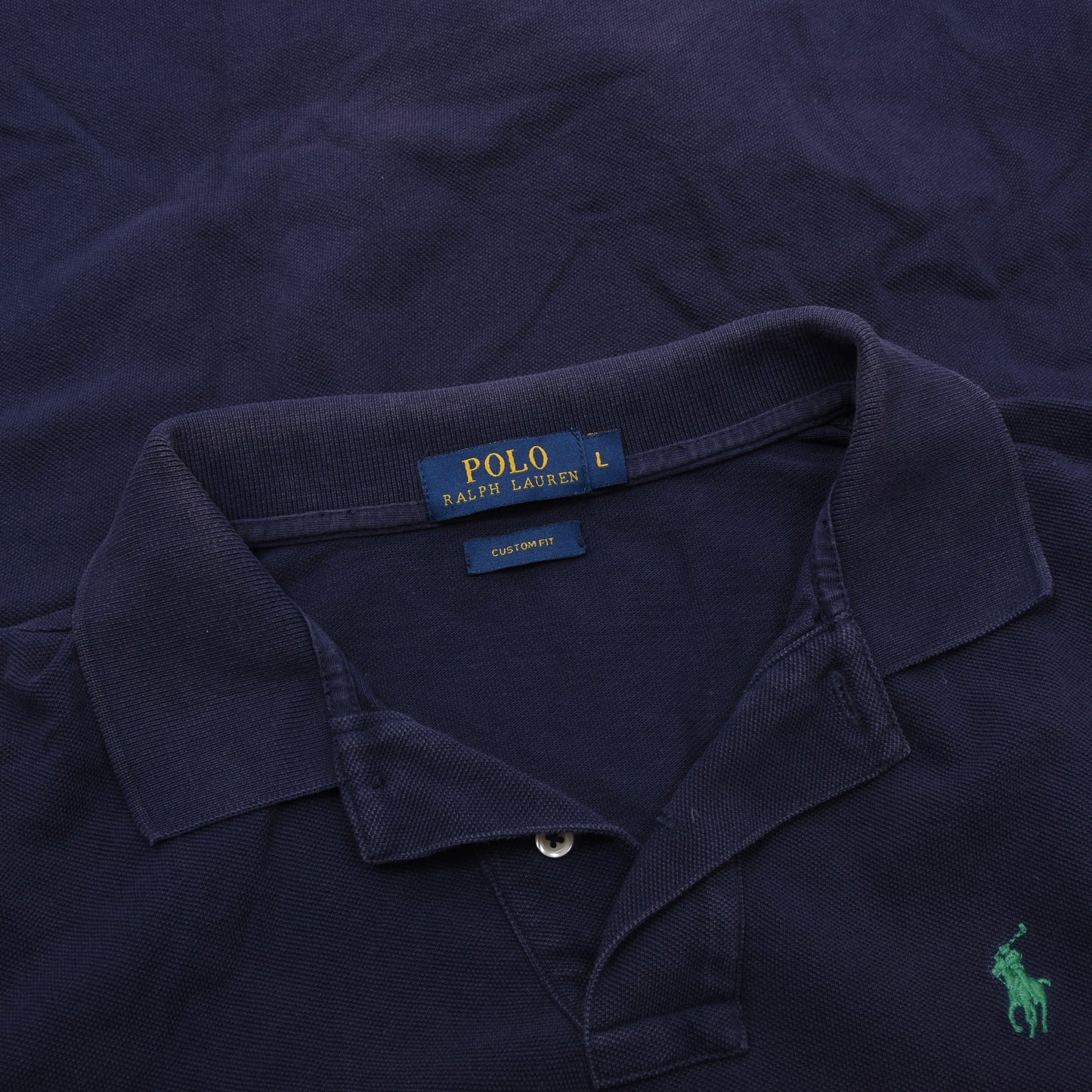 Polo Ralph Lauren 3x Polo Shirts Custom Fit Size L ca. 55-57.5cm - Blue/Navy/Beige