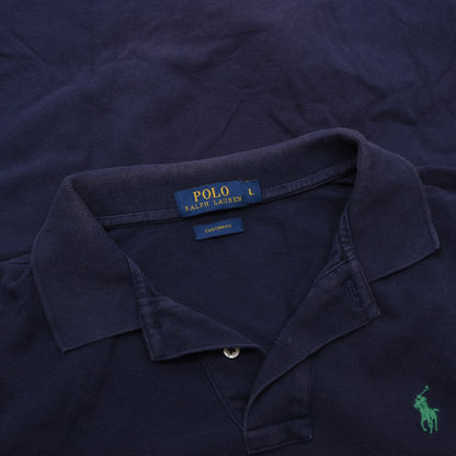 Polo Ralph Lauren 3x Polo Shirts Custom Fit Size L ca. 55-57.5cm - Blue/Navy/Beige