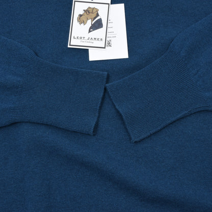Vintage Peter Scott 100% Wool Sweater Size 42 Chest ca. 58.5cm - Blue