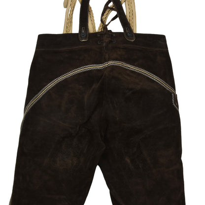 Classic Suede 3/4 Lederhose - Chocolate Brown