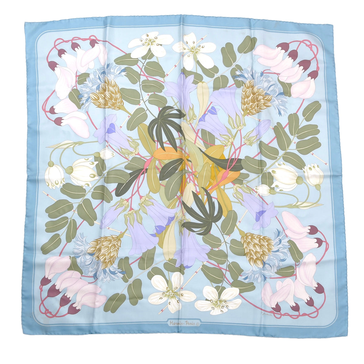 Hermès Paris Fleurs d'Hellade x Niki Goulandris Seidenschal