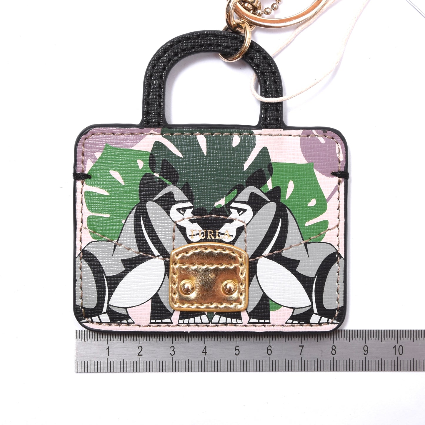 Furla Leather KeychainLuggage Tag - Gorillas
