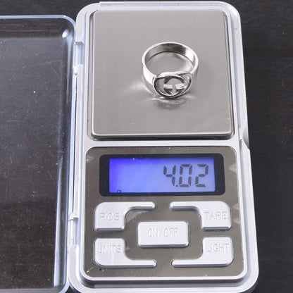 Vintage Gucci .925 Sterlingsilber GG Ring Ø 18mm