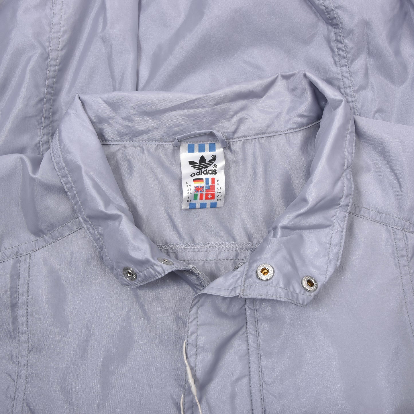 Vintage Adidas Castrol Nylon Blouson/Jacke Größe D54 ca. 63cm - Grau