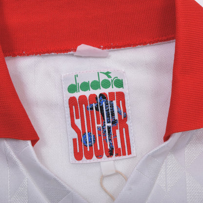 Vintage Diadora Belgium Away Jersey 1992-1994 Chest ca. 58.5cm - White